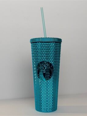 Starbucks Turquoise Studded Reusable Tumbler with Straw